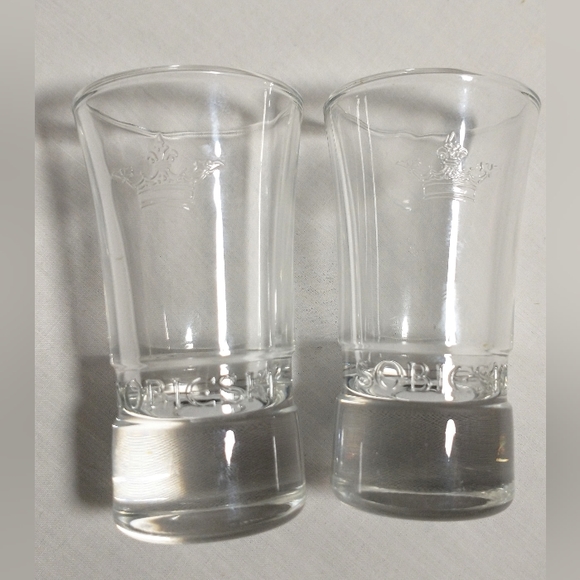 Set of Two Sobieski Polish Vodka Shot Glasses - Etched & Embossed - Picture 3 of 8